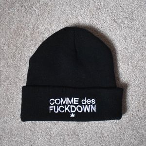 Comme des Fuckdown Black Beanie